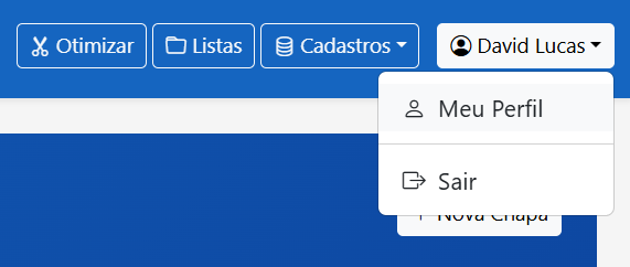 Menu do Perfil